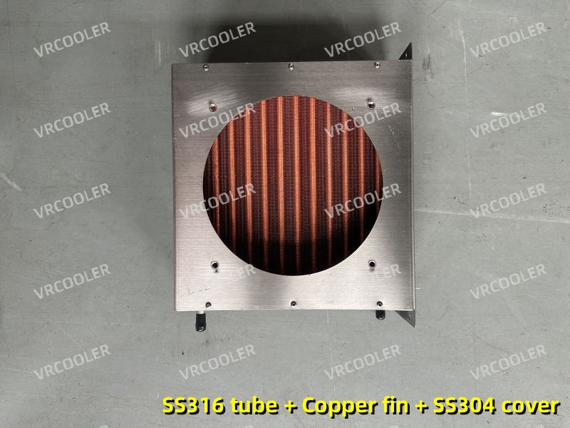 SS316 Tube Copper Fin SS304 Cover Laser Radiator 