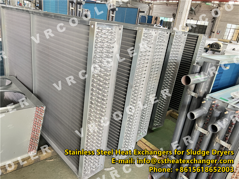 All stainless steel steam coils for sludge drying equipment 