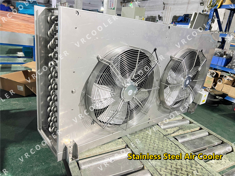 Stainless steel air coolers for freezing, quick freezing, and cold storage in different industries