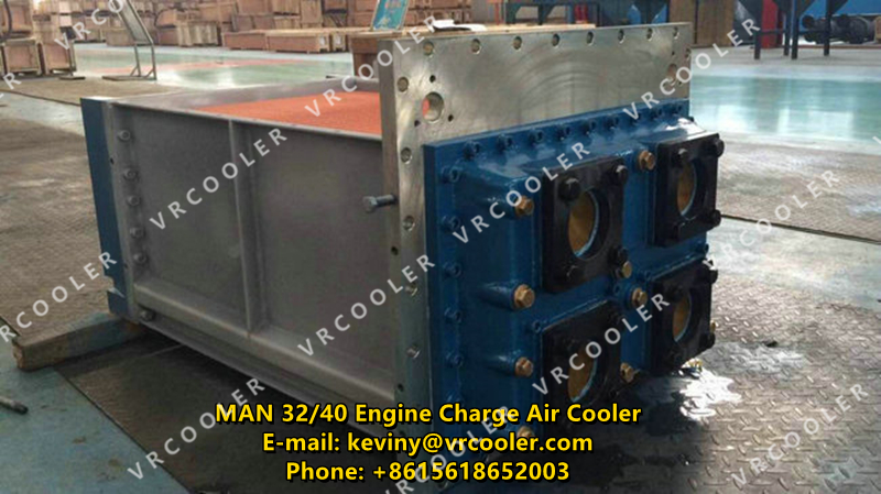 charge air cooler complete with water covers for the MAN 9L32/40 engine